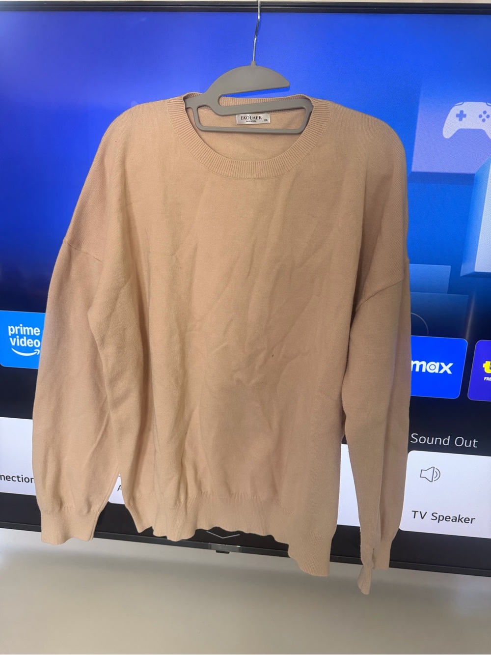 Women's Crewneck Sweater in Light Beige